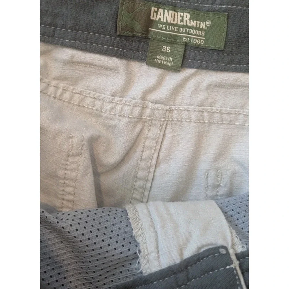 Gander‎ Mountain Mens 36 Ripstop Cargo Shorts Zip Pocket
